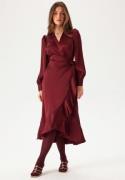 Object Collectors Item Objsateen Wrap Dress Cabernet 38