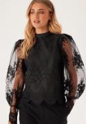 YAS Yaslisa Ls Lace Top W Lining Black L