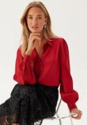 BUBBLEROOM Puff Sleeve Shirt Red 46