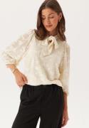 VILA Viharmonia Tie Neck 3/4 TOP TO Birch M