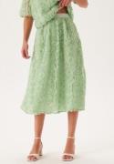 BUBBLEROOM 3D Flower Midi Skirt Dusty green XS