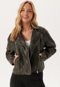 Pieces Pcsia Biker Jacket Brown Stone M