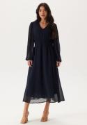 Happy Holly Dobby Dot Smock Midi Dress Dark blue 36/38