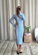 BUBBLEROOM Knitted Cardigan Dress Light blue S