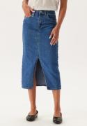 ONLY Onlsiri Front Slit Skirt Dnm  Medium Blue Denim XS