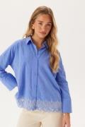 ONLY Onlgraces Tulum Ls Emb Shirt Blue Bonnet Detail:bright Whit S