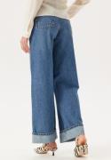 ONLY Onlhope Hw Wide Fold Up Dnm Medium Blue Denim 30/32