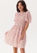 Happy Holly Butterfly Sleeve Short Dress Red/Floral 36/38