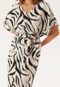 VILA Viclo V-neck 2/4 MIDI DRESS  M Birch Aop:marble Swirl 38