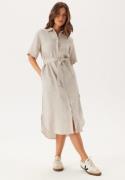 GANT Reg Linen Ss Shirt Dress Dry Sand 42