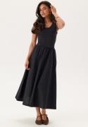 GANT Midi Jersey Woven Combo Dress Black XS