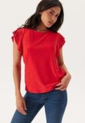 VERO MODA Vmtassa Sl Frill Top Fiery Red S