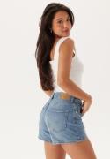 VERO MODA Vmtess mid rise short denim shorts Medium Blue DenimDetail:R...