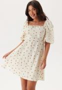 VERO MODA Vmodette 2/4 Short Dress Snow White Detail:strawberry W XS