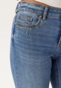 ONLY Onlwauw Mw Ank Sparkle Sk Dnm Medium Blue Denim L/32