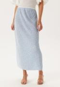Pieces Pcflora Hw Ankle Skirt Cashmere Blue Aop:flower XL