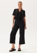 BUBBLEROOM Smock Waist Ankle Trousers Black M