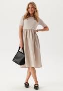 Pieces Pctonya Ss Midi Dress Silver Gray XS