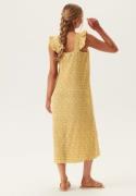 Pieces Pcflora Strap Flounce Dress Pale Banana Aop:small Flower M
