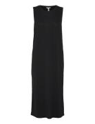 Objannie S/L Dress Maxikjole Festkjole Black Object