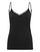 Pckate Lace Singlet Noos Top Black Pieces