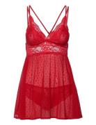 Bd Dot Mesh Lace Beatriz Nattøj Red Hunkemöller