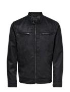 Onswillow Fake Suede Jacket Otw Læderjakke Skindjakke Black ONLY & SON...