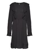 Ruffled Hem Mini Dress Kort Kjole Black Scotch & Soda