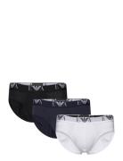 Men's Knit 3Pack Brief Underbukser Y-front Briefs White Emporio Armani