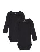 Nbnbody 2P Ls Solid Black Noos Bodies Long-sleeved Black Name It