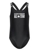 1P-1 Piece Swimsuit Badedragt Badetøj Black Converse