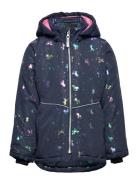 Nmfmaxi Jacket Foil Aop Noos Parka Jakke Navy Name It