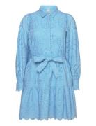 Yasholi Ls Belt Dress S. Kort Kjole Blue YAS