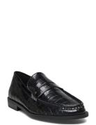 Harlem Loafer Loafers Flade Sko Black Steve Madden