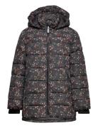 Jacket - Quilt - Long - Aop Foret Jakke Black Color Kids