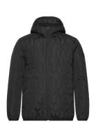 Puffer Jacket With Hood Foret Jakke Black Lindbergh