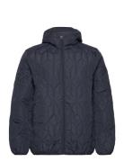 Puffer Jacket With Hood Foret Jakke Navy Lindbergh