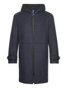 Paavo Wool Parka Coat Parka Jakke Navy FRENN