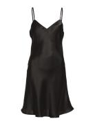 Pure Silk - Slip W.cording Nattøj Black Lady Avenue