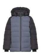 Ski Jacket - Quilt -Contrast Foret Jakke Blue Color Kids