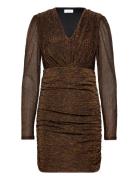 Vijaade L/S V-Neck Dress/Dc Kort Kjole Brown Vila