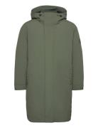 Crinkle Nylon Down Parka Parka Jakke Khaki Green Calvin Klein