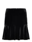 Indie Velour Skirt Kort Nederdel Black Ella&il