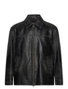 Relaxed Moto Leather Jacket Læderjakke Skindjakke Black GANT