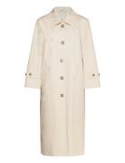 Cotton Overcoat Tynd Frakke Beige GANT