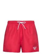 Mens Woven Boxer Badeshorts Red Emporio Armani