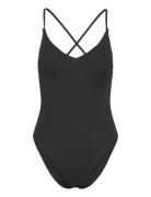 Swimsuit Naila Rib Badedragt Badetøj Black Lindex