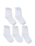 Cotton Socks - 5-Pack Sokker Strømper White Melton