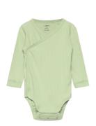 Body Wrap Rib Basic Bodies Wrap Bodies Green Lindex