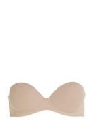 Strapless Push Up Lingerie Bras & Tops Push Up Bras Beige Calvin Klein